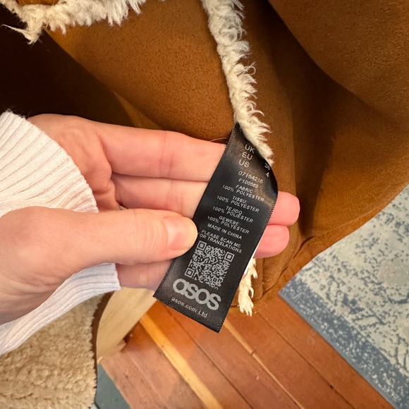 ASOS faux shearling coast size 6 - Picture 6 of 11